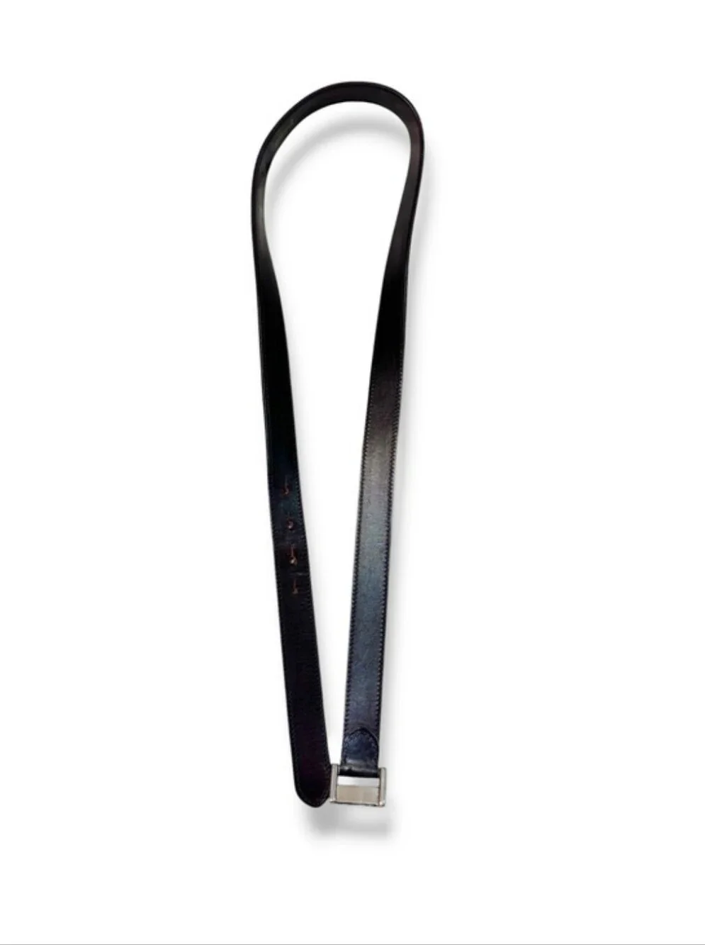 GIANNI VERSACE Dark Brown Minimalist Stud Belt Size 40 VINTAGE 90sVINTAGE 1990